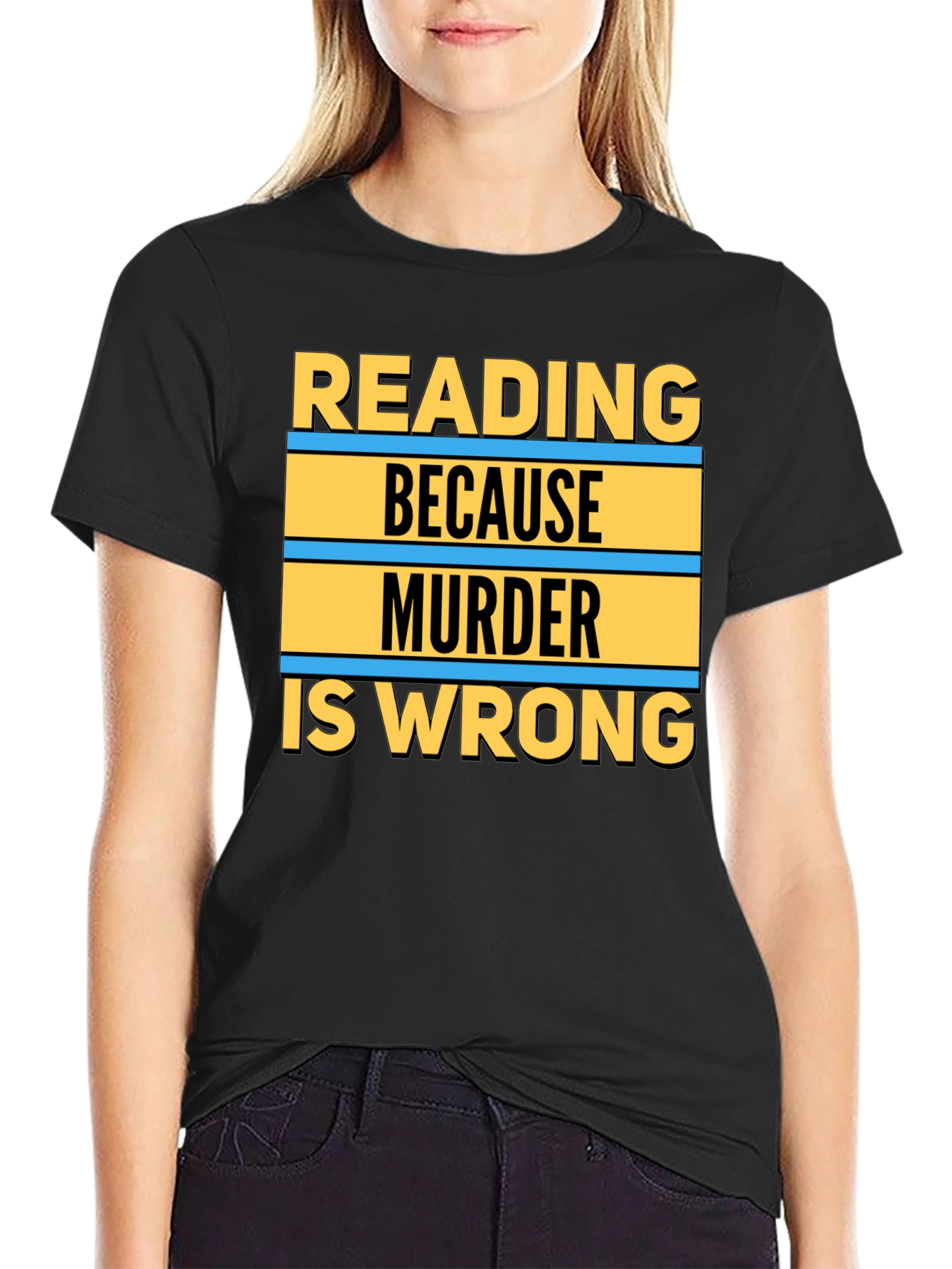 Reading Because Murder Is Wrong Graphic Tee
