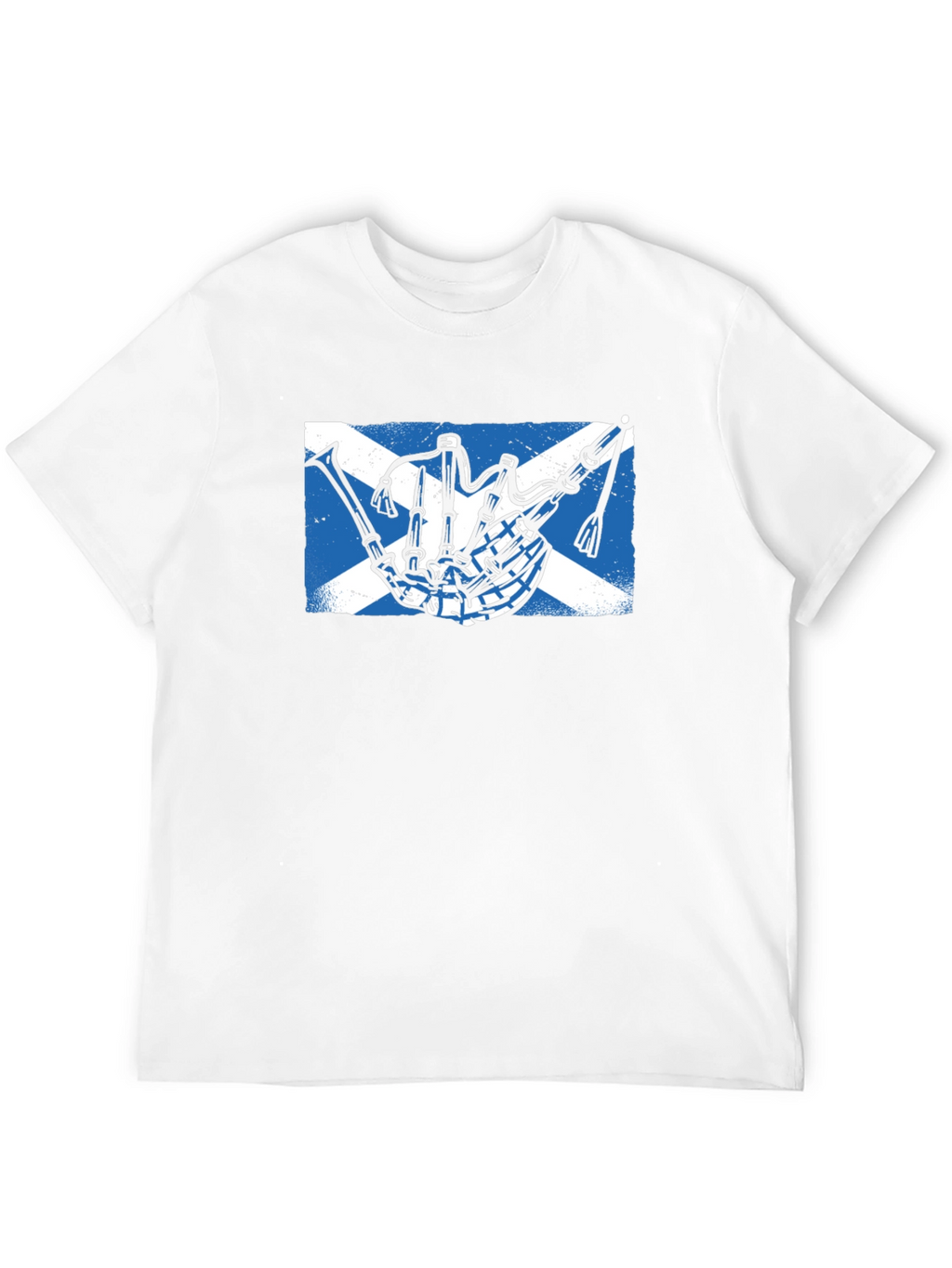 Scottish Bagpipe Flag Graphic Tee - Black