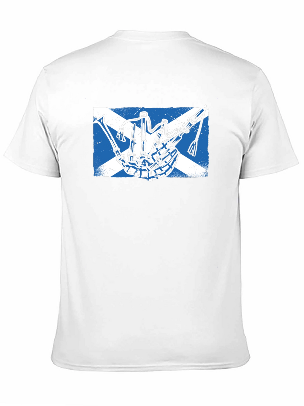 Scottish Bagpipe Flag Graphic Tee - Black