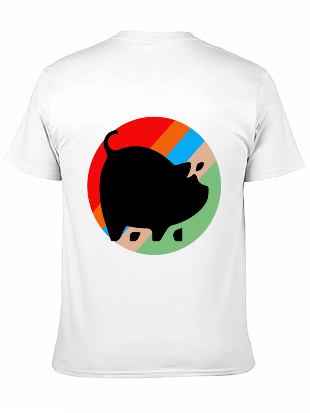 Retro Pig Graphic T-Shirt - Black Cotton Tee