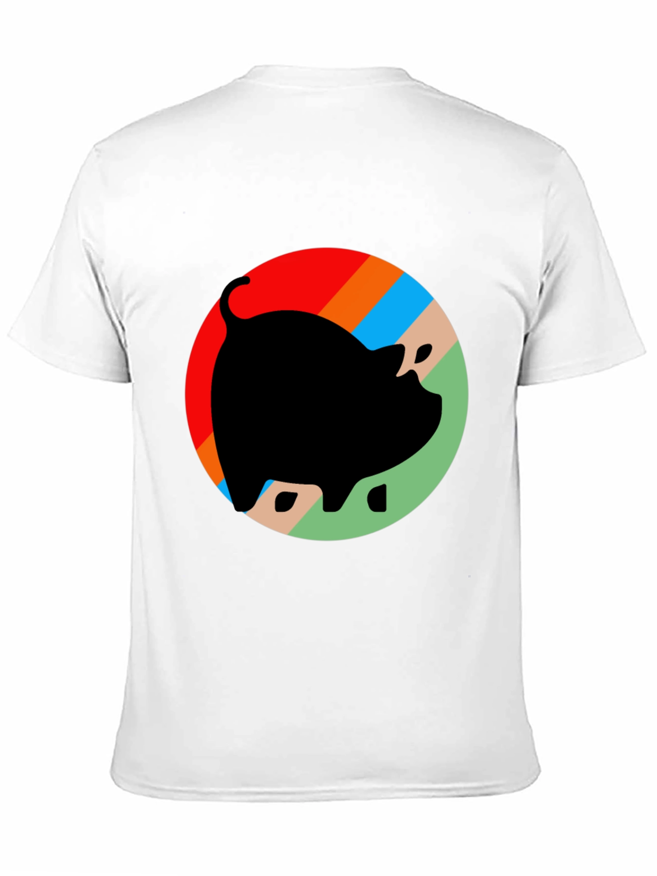 Retro Pig Graphic T-Shirt - Black Cotton Tee