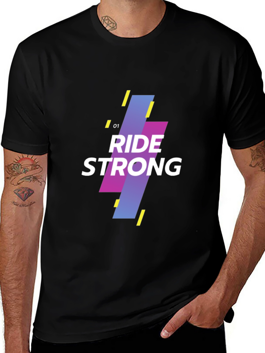 Ride Strong Graphic Tee - Black Short Sleeve