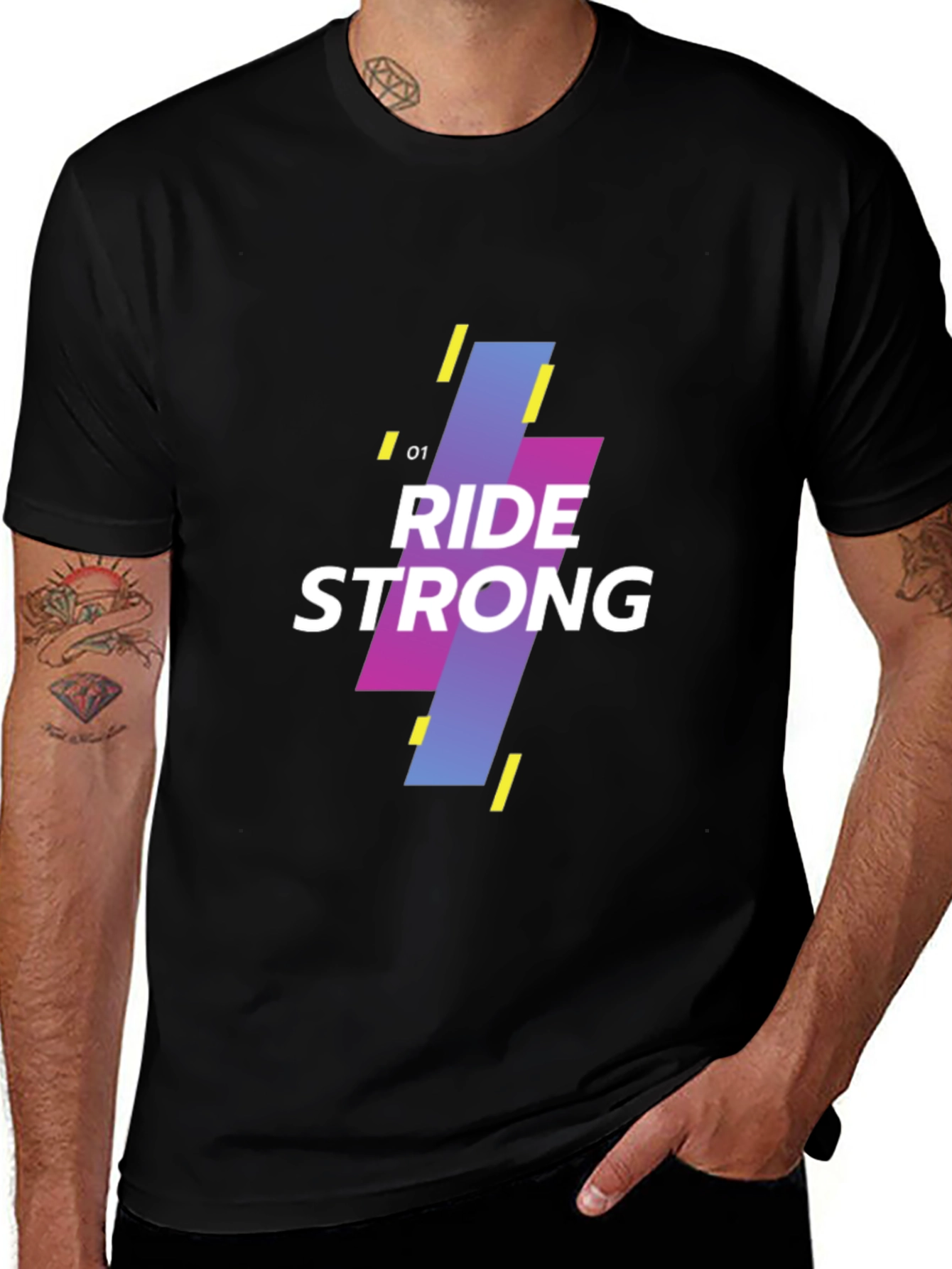 Ride Strong Graphic Tee - Black Short Sleeve