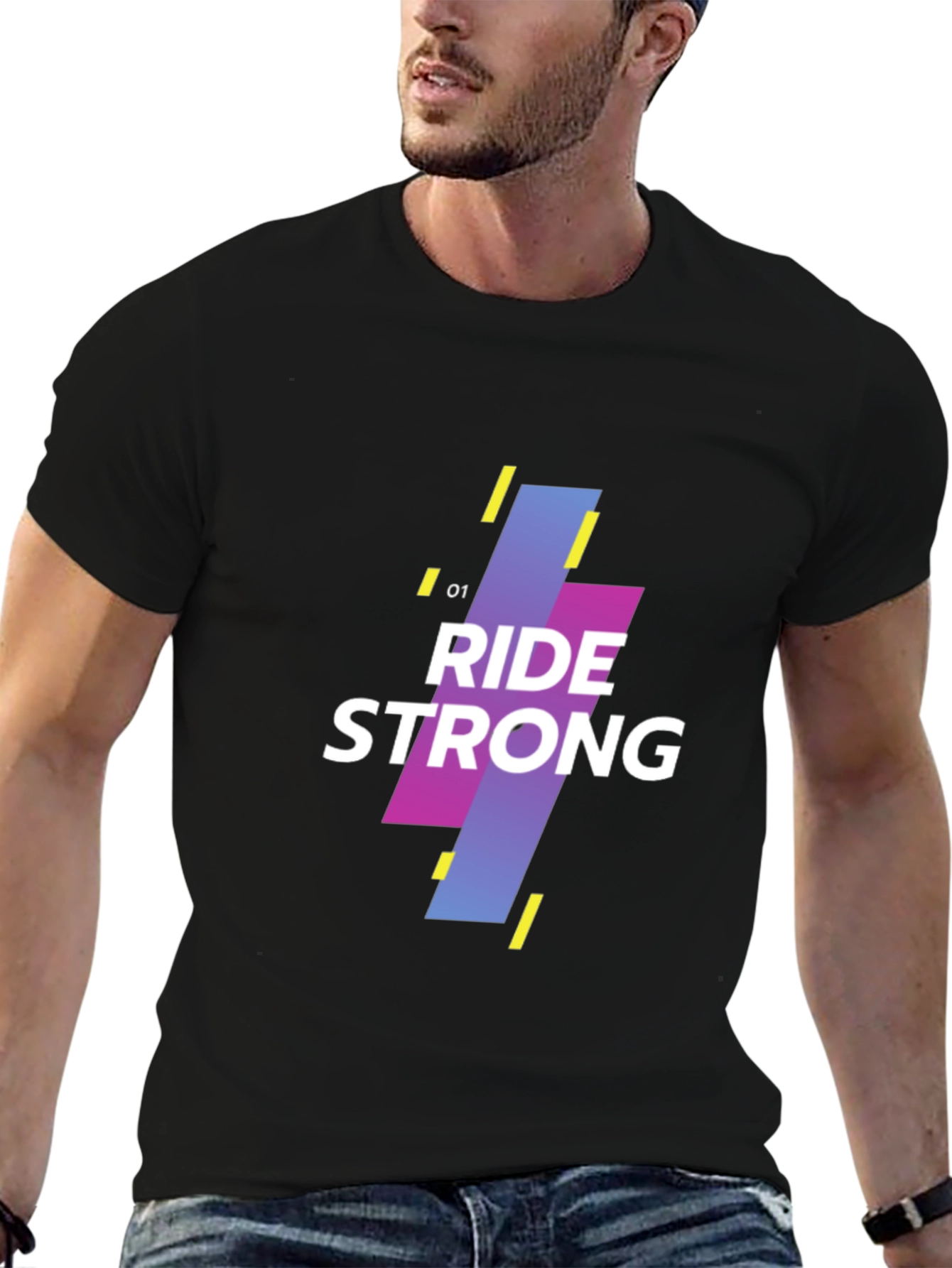 Ride Strong Graphic Tee - Black Short Sleeve