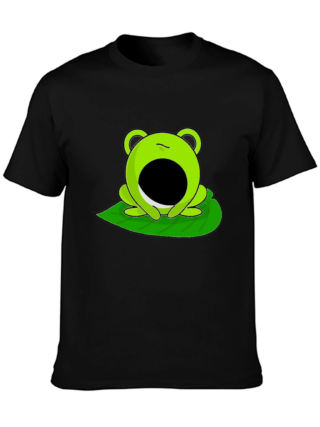 Froggy Face T-Shirt - Black