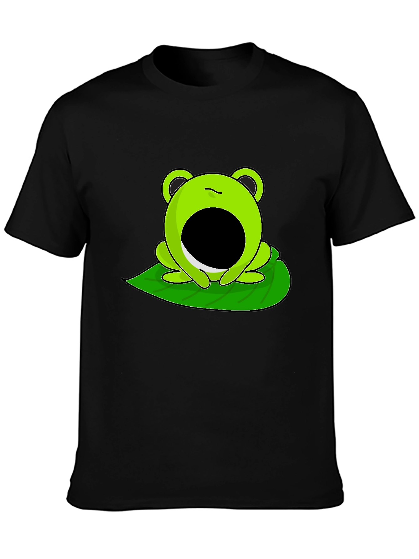 Froggy Face T-Shirt - Black