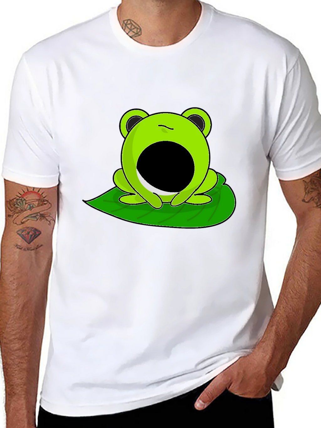 Froggy Face T-Shirt - Black