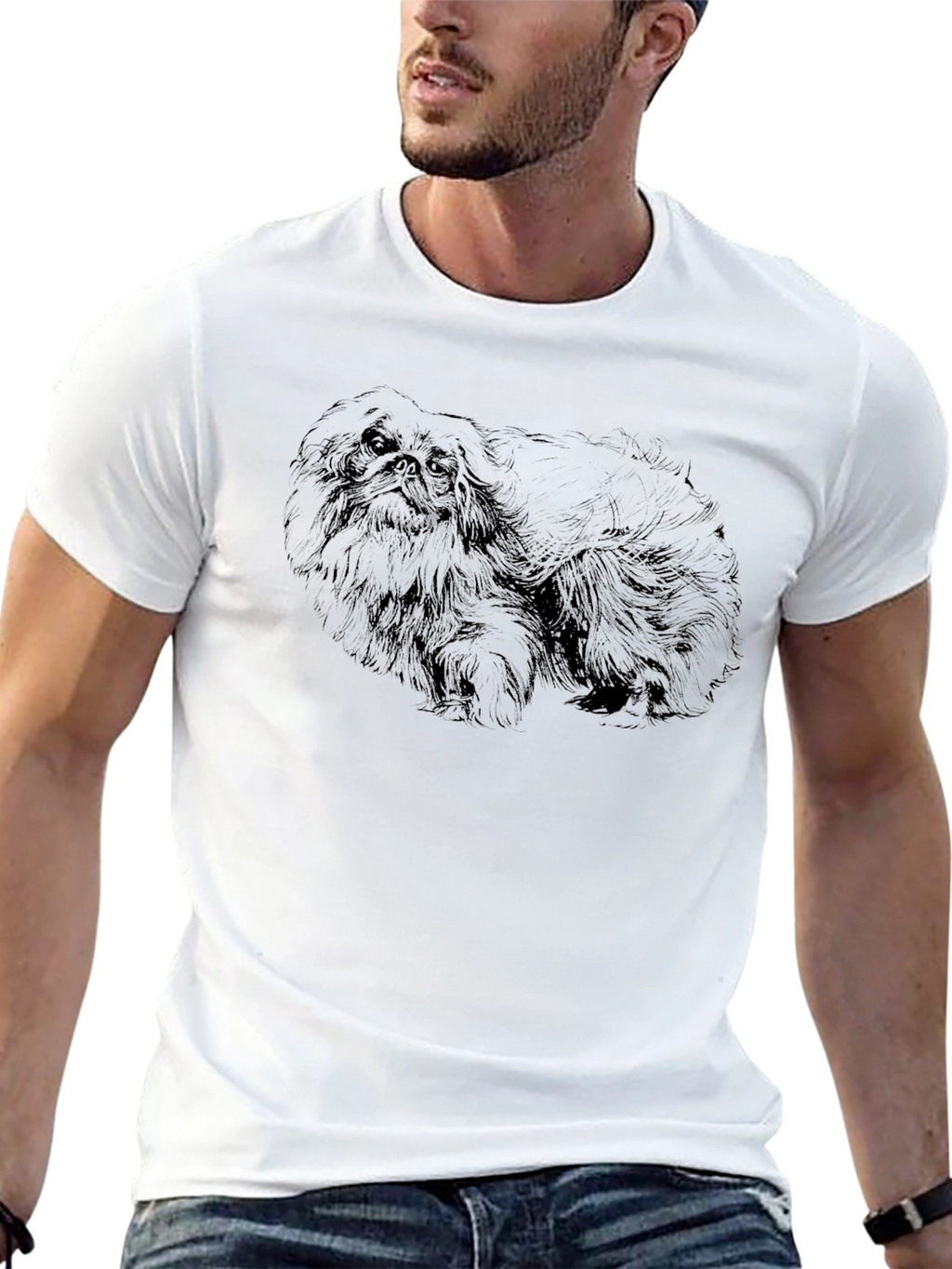 Pekingese Dog Graphic Tee - Casual Style