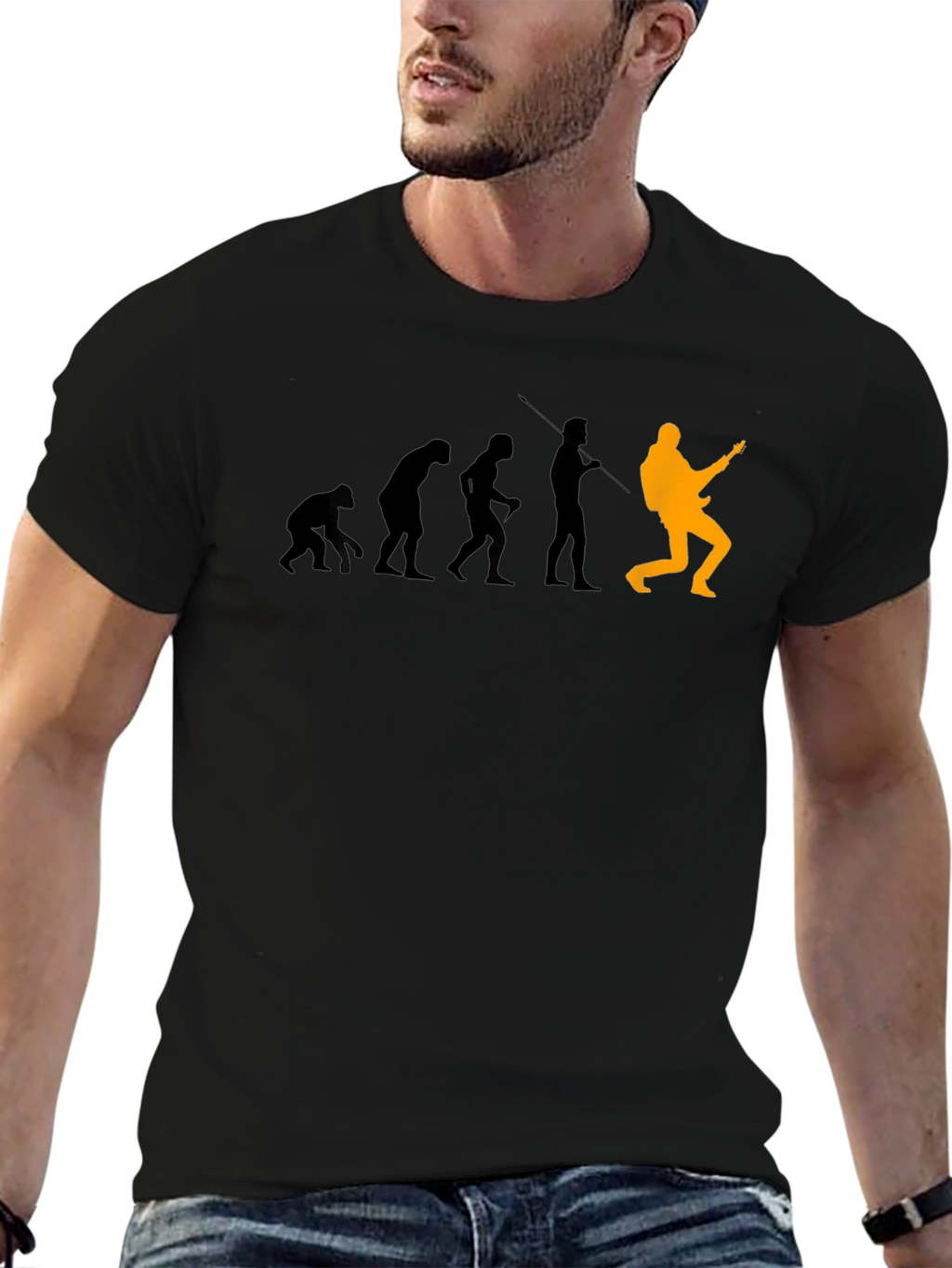 Evolution of Rock T-Shirt - Black Cotton Tee