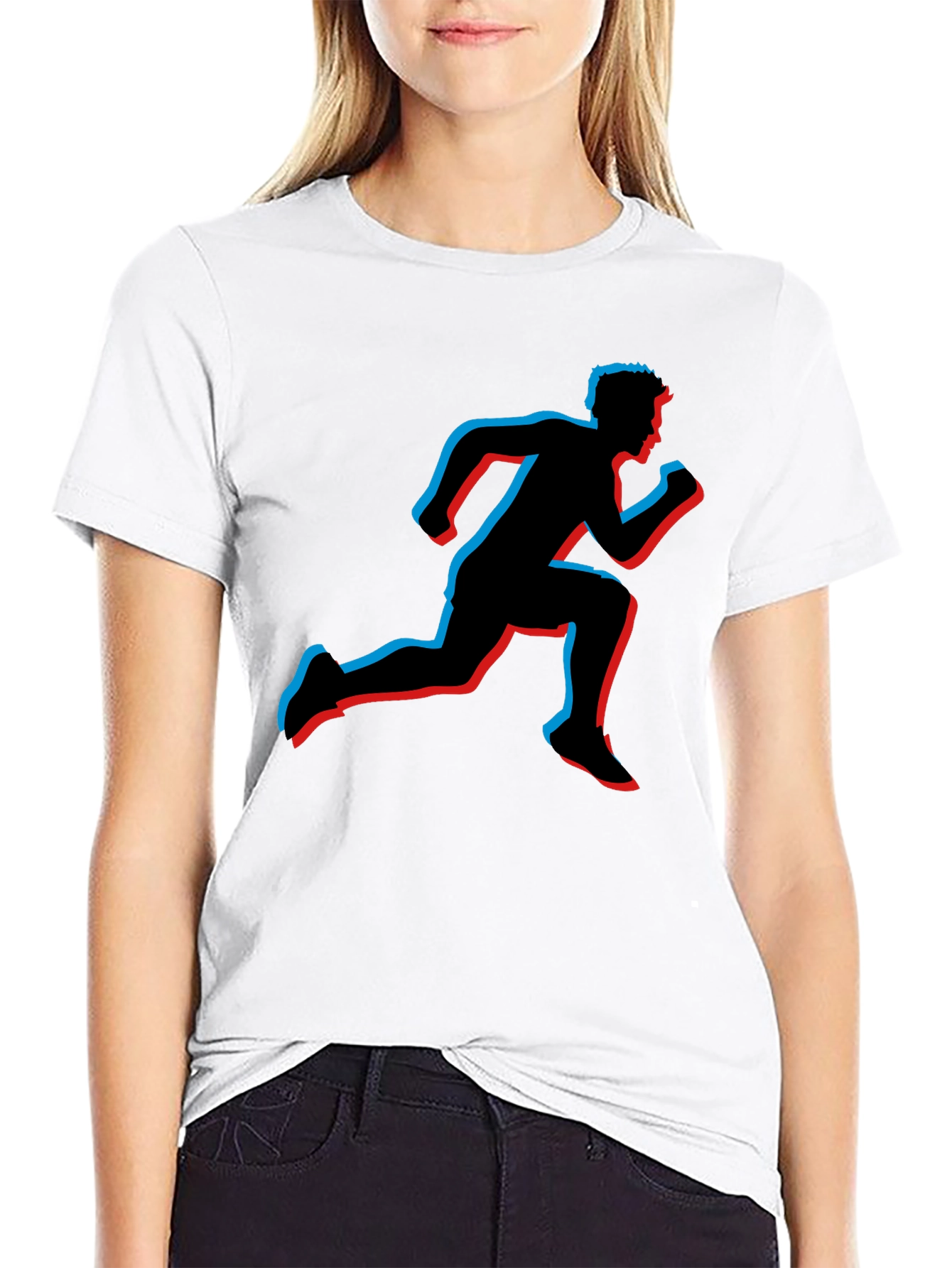 Runner Silhouette Graphic Tee - Black