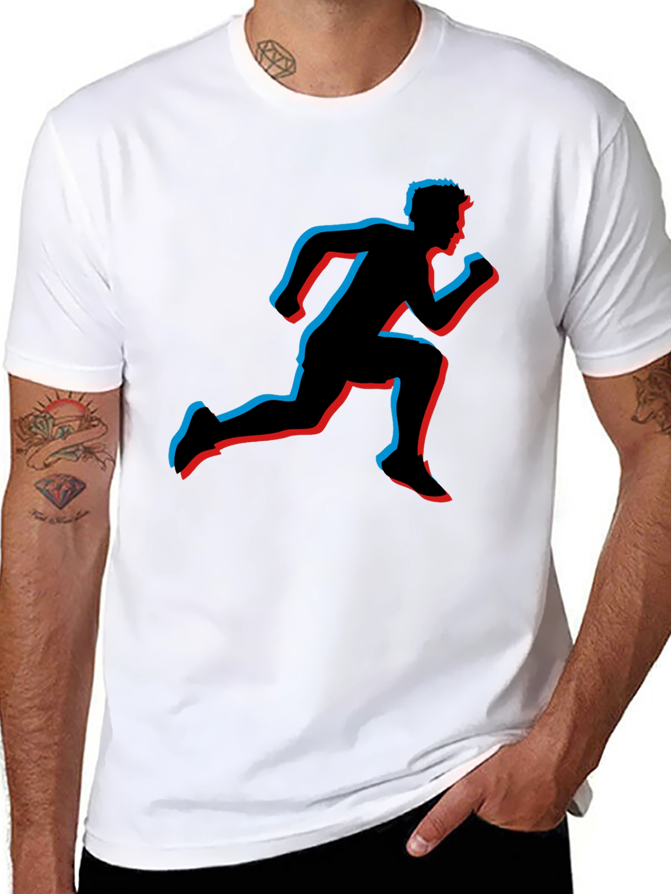 Runner Silhouette Graphic Tee - Black
