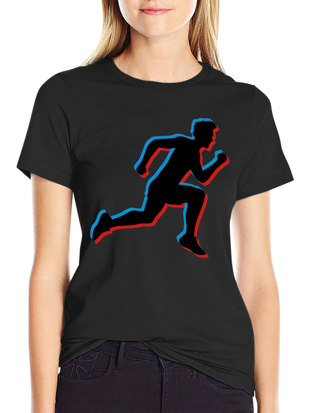 Runner Silhouette Graphic Tee - Black