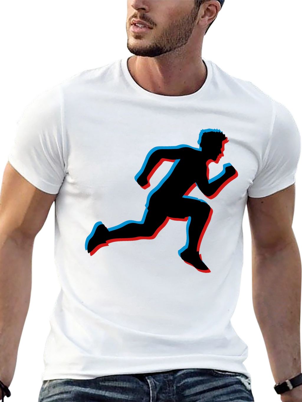 Runner Silhouette Graphic Tee - Black