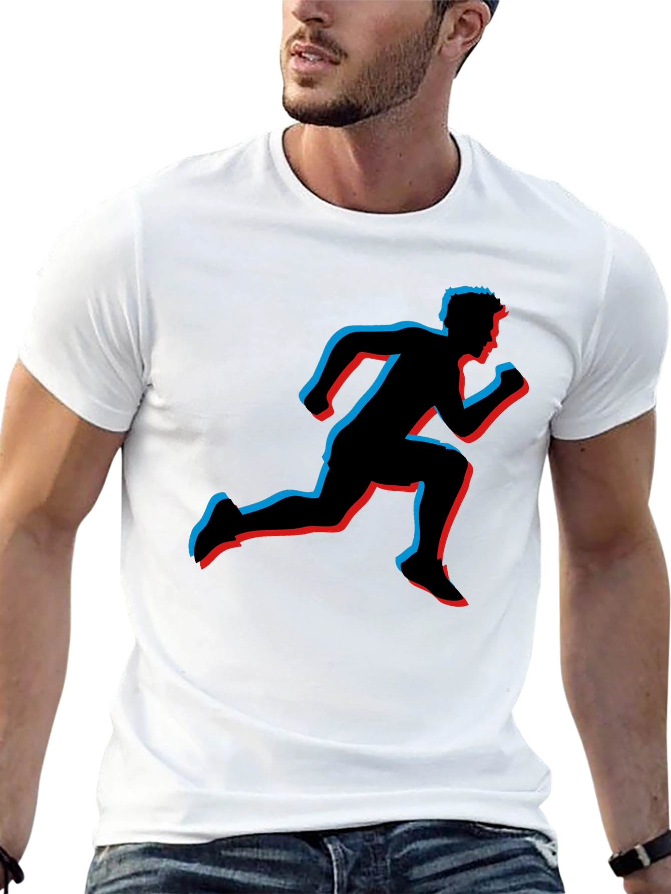Runner Silhouette Graphic Tee - Black
