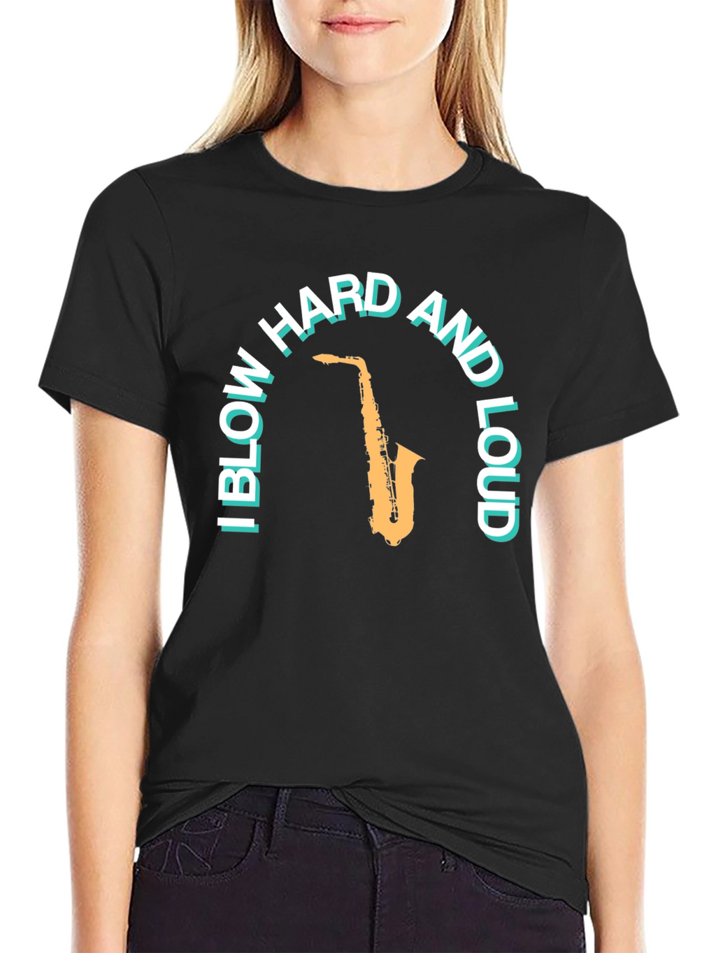 Saxophone T-Shirt: Blow Hard And Loud Graphic Tee