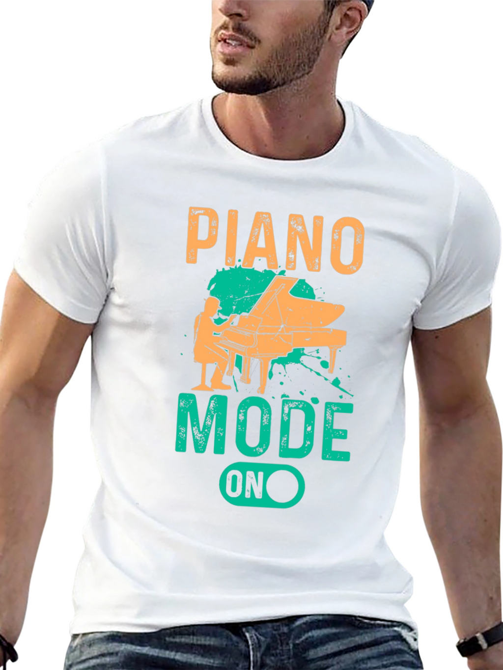 Piano Mode On Graphic T-Shirt