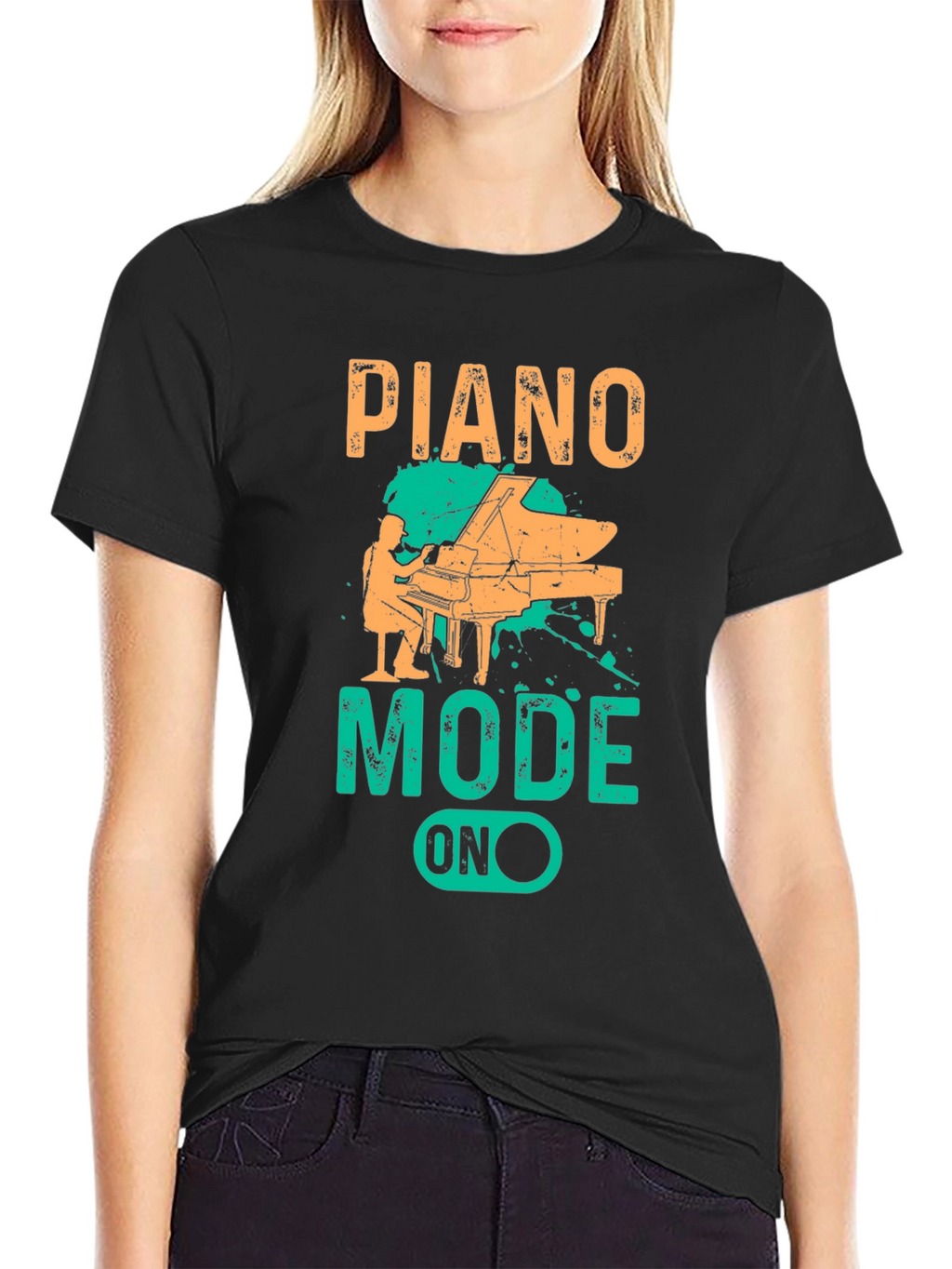 Piano Mode On Graphic T-Shirt