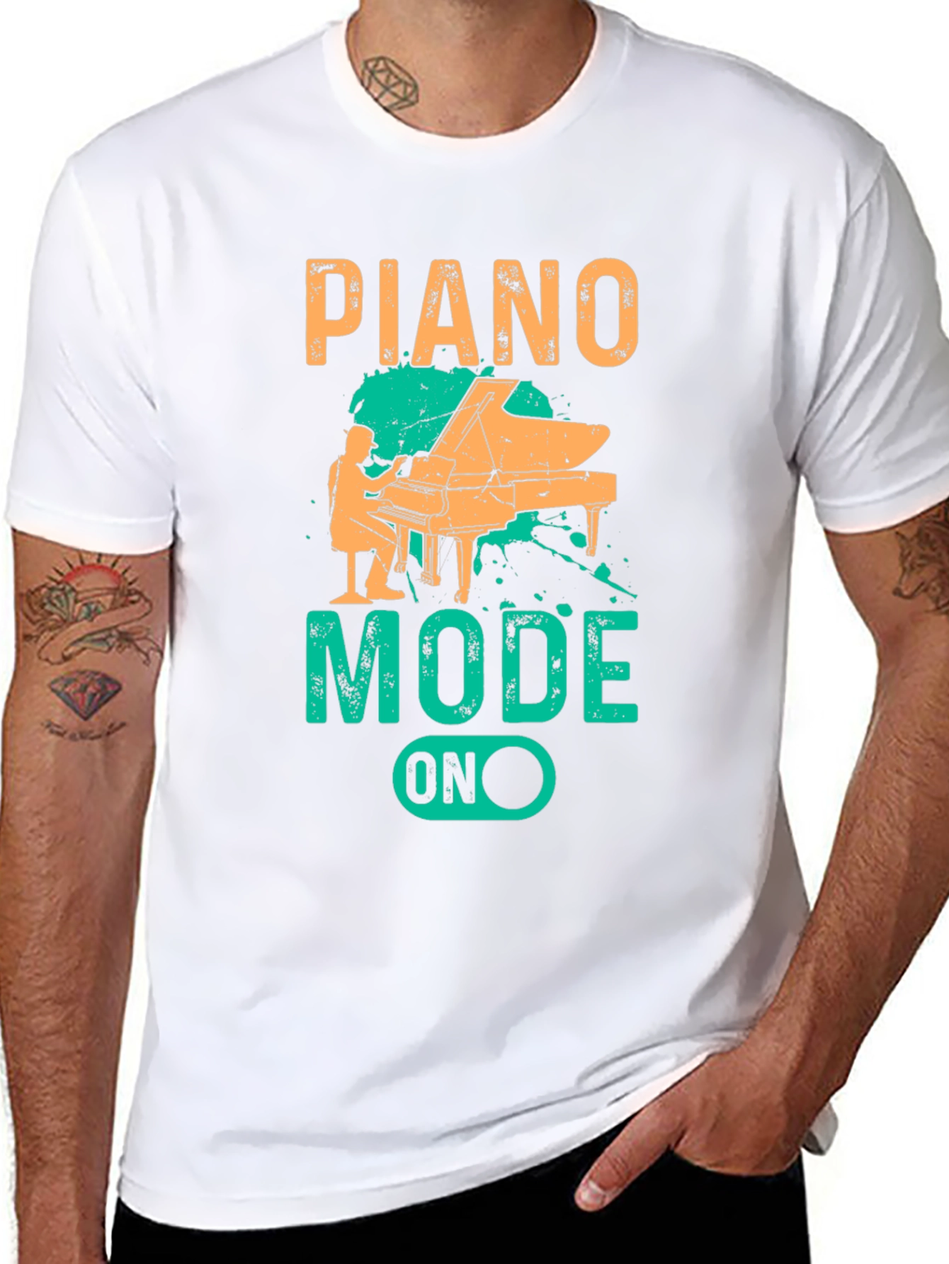Piano Mode On Graphic T-Shirt