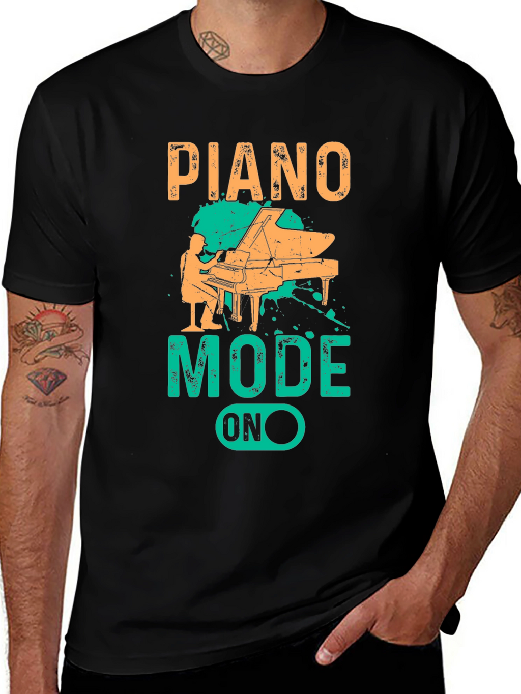 Piano Mode On Graphic T-Shirt