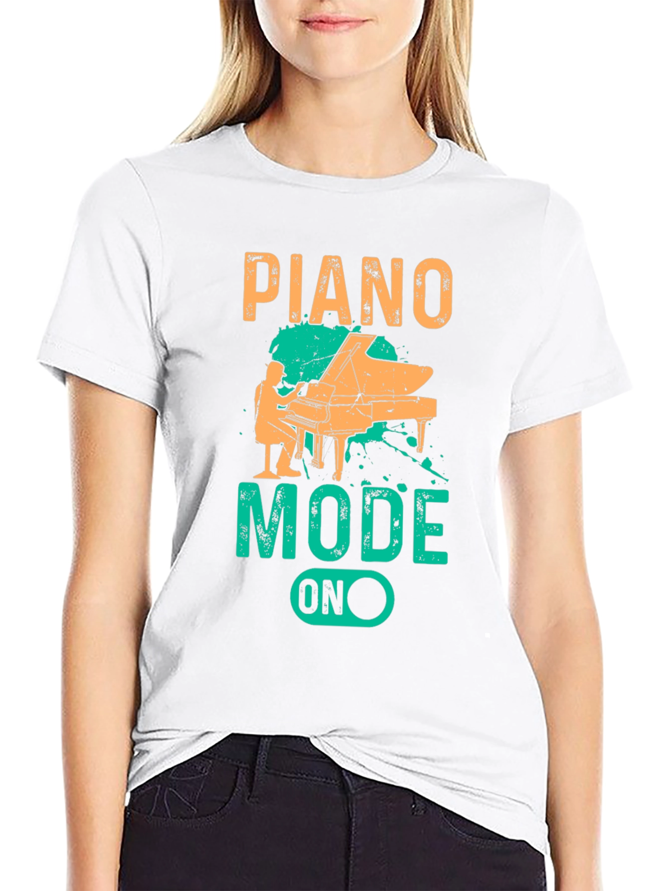 Piano Mode On Graphic T-Shirt