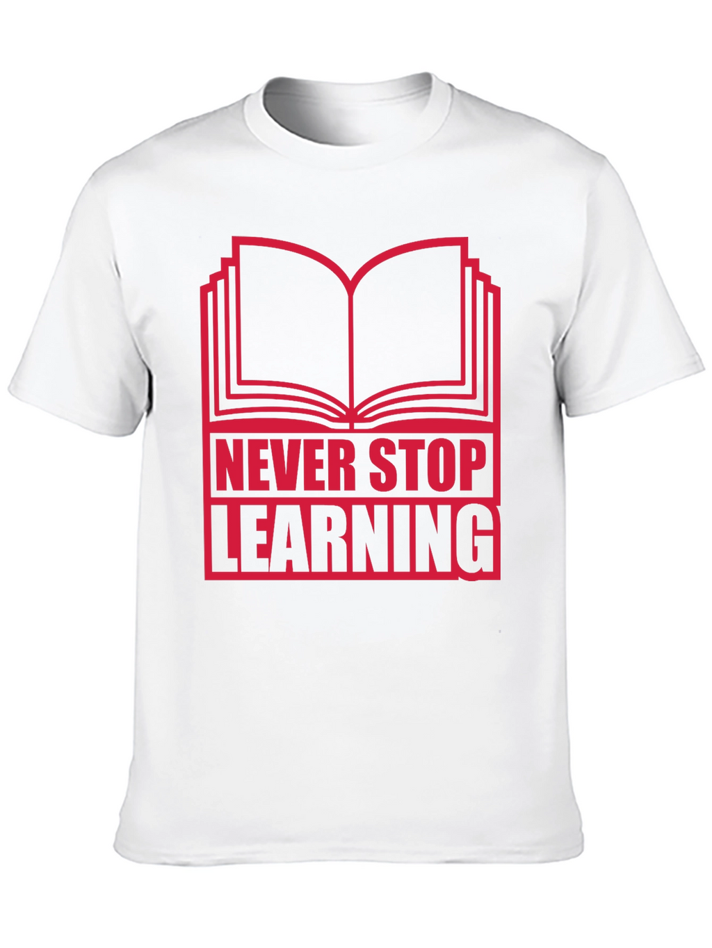 Never Stop Learning Graphic T-Shirt - Black