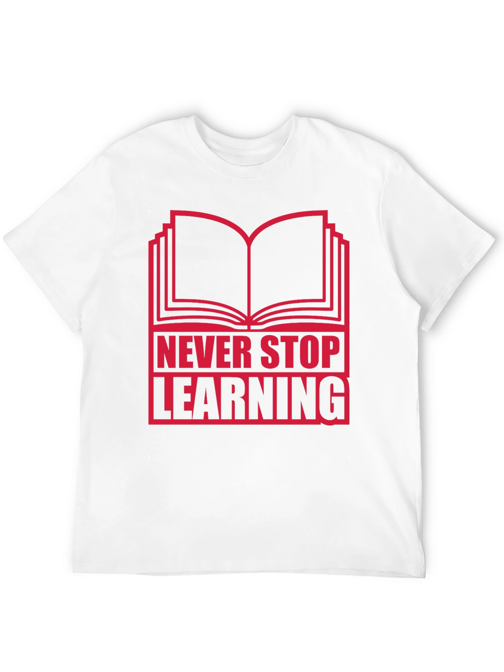 Never Stop Learning Graphic T-Shirt - Black