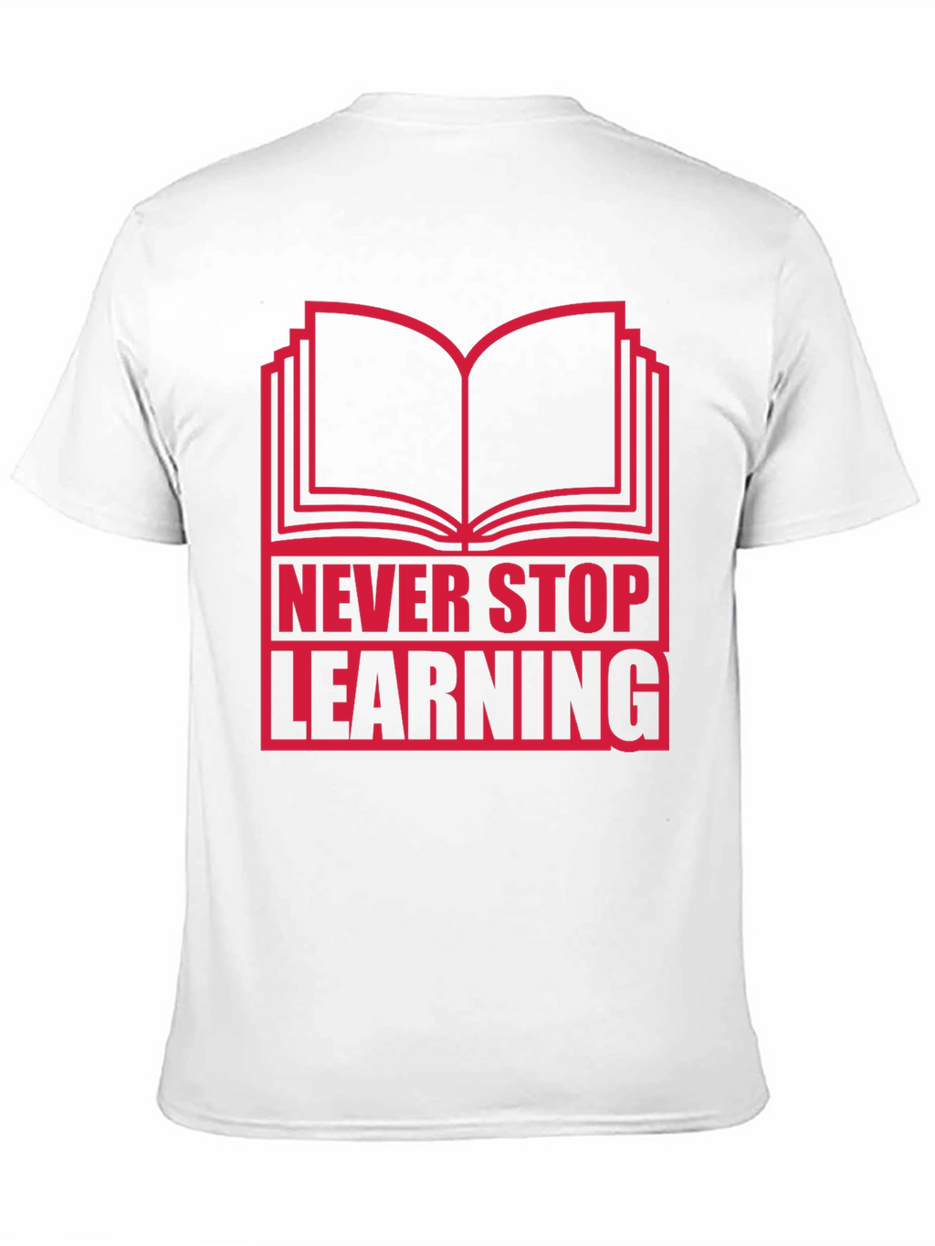 Never Stop Learning Graphic T-Shirt - Black