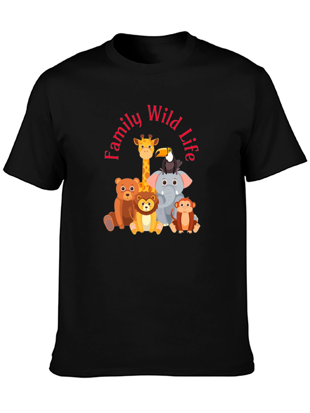 Family Wild Life Tee - Cute Animal Cartoon
