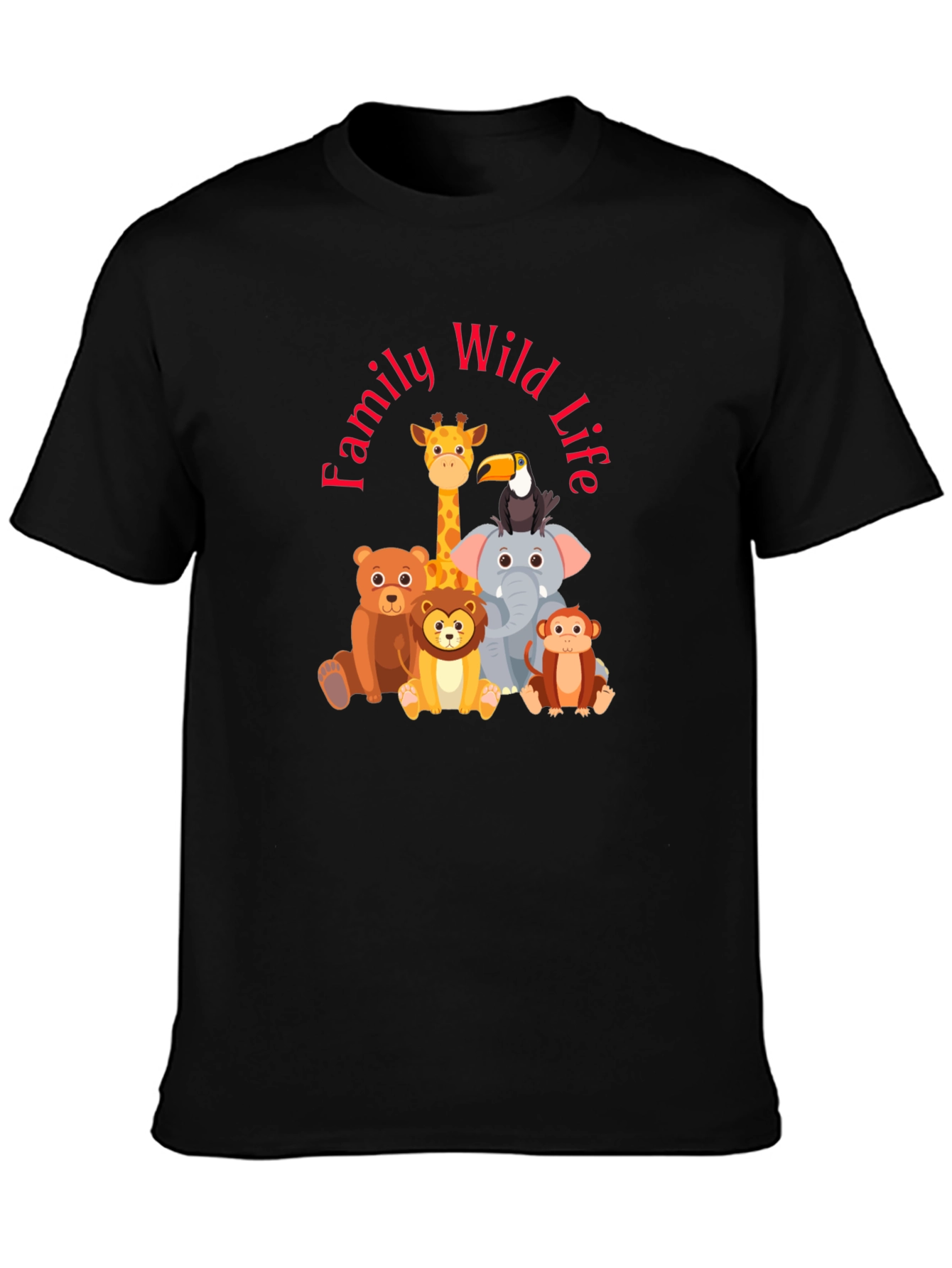 Family Wild Life Tee - Cute Animal Cartoon