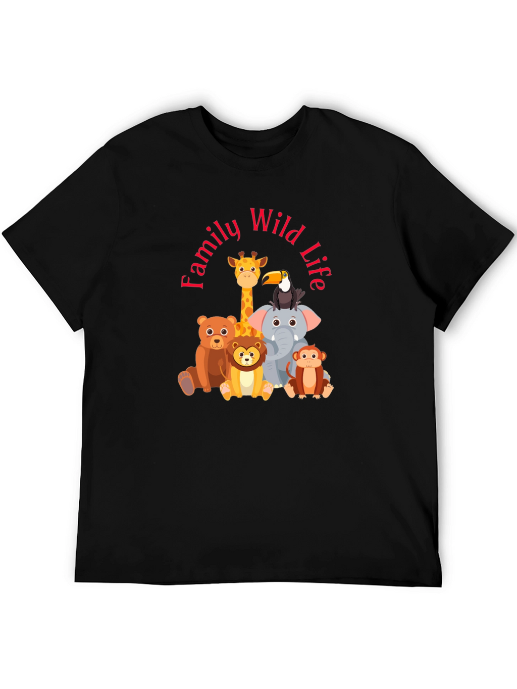 Family Wild Life Tee - Cute Animal Cartoon
