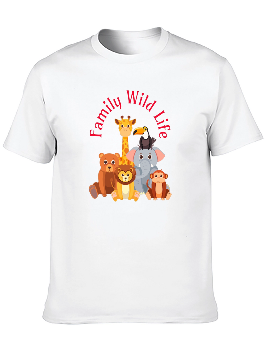 Family Wild Life Tee - Cute Animal Cartoon