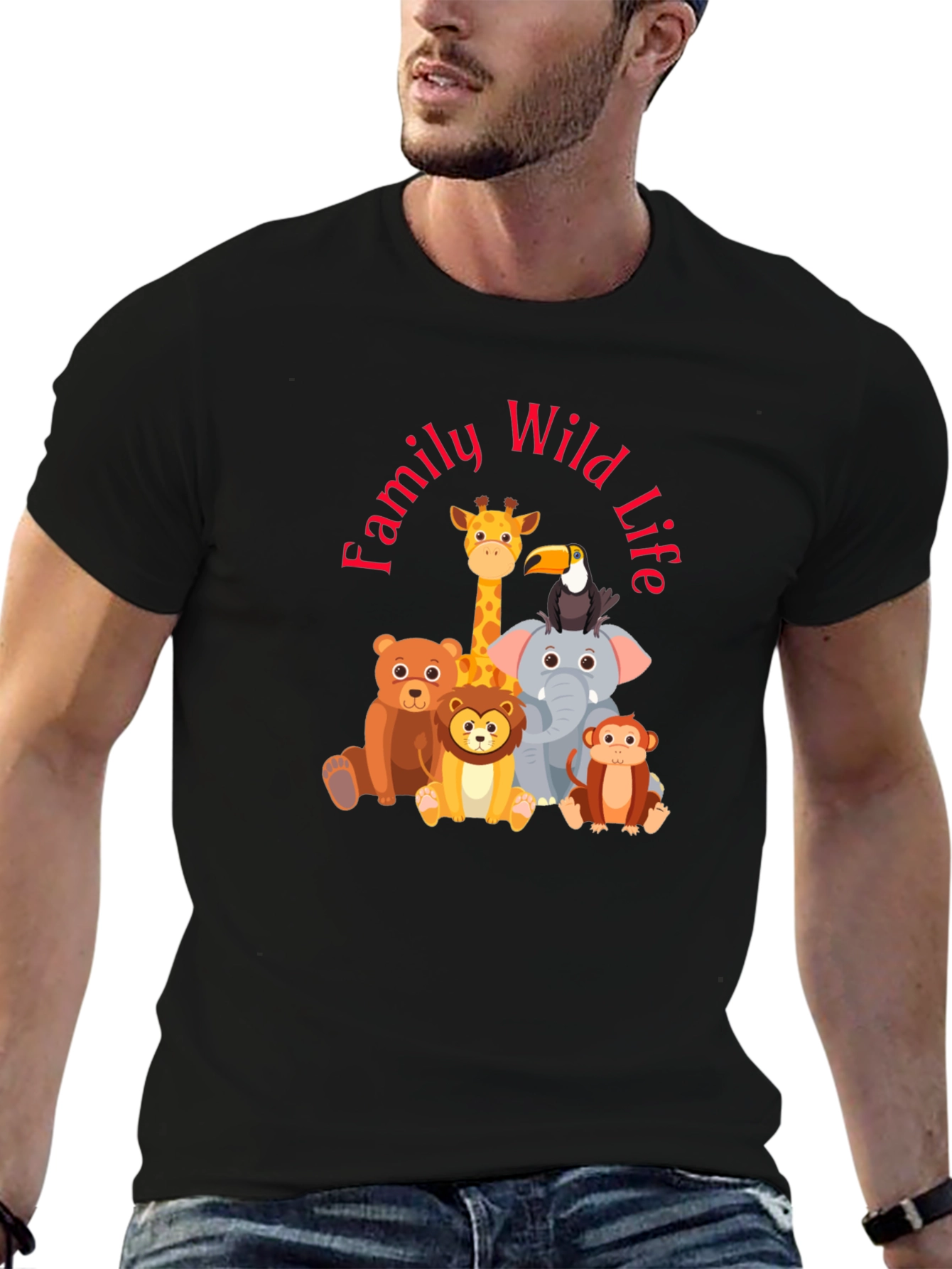 Family Wild Life Tee - Cute Animal Cartoon