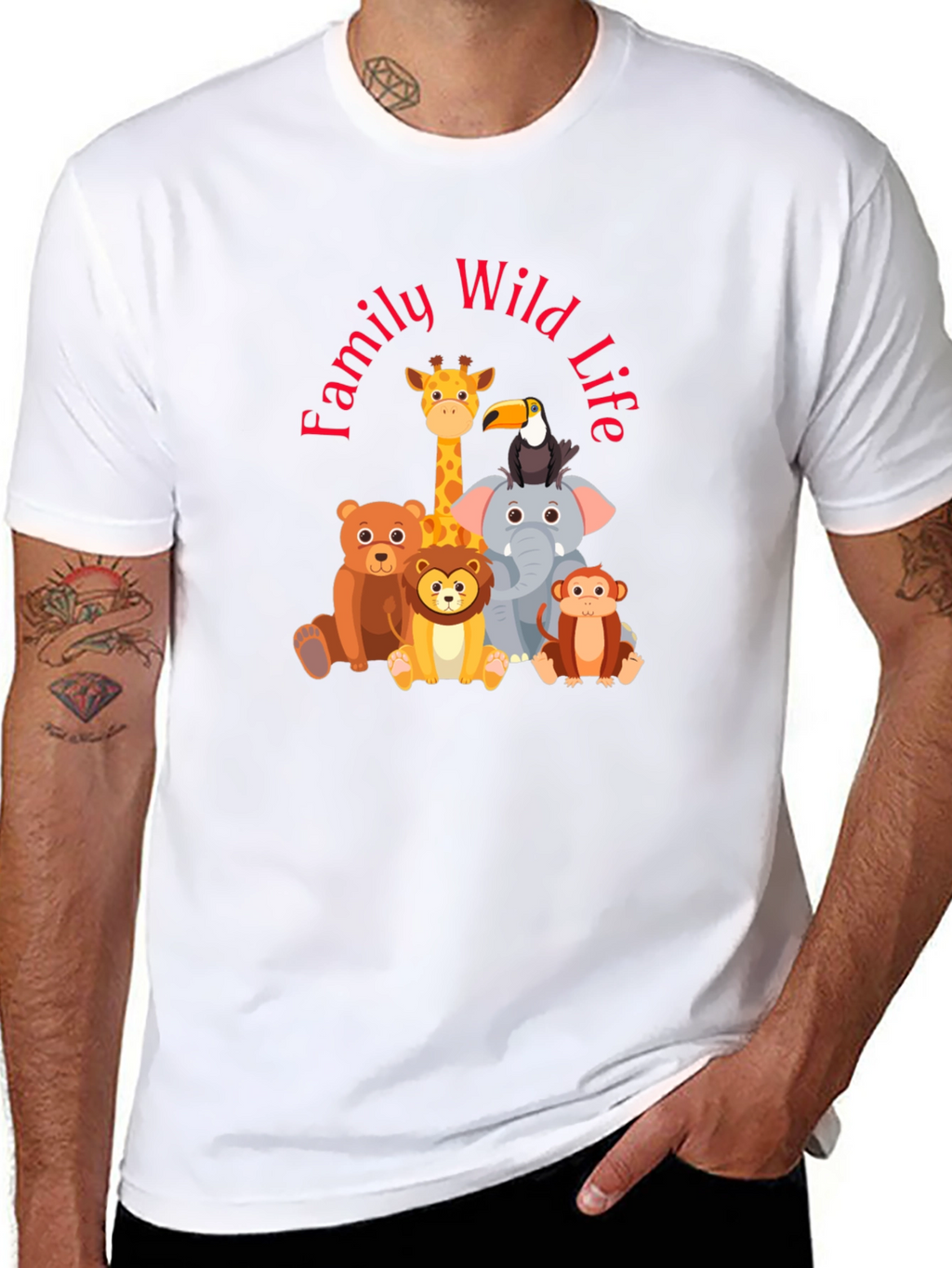 Family Wild Life Tee - Cute Animal Cartoon