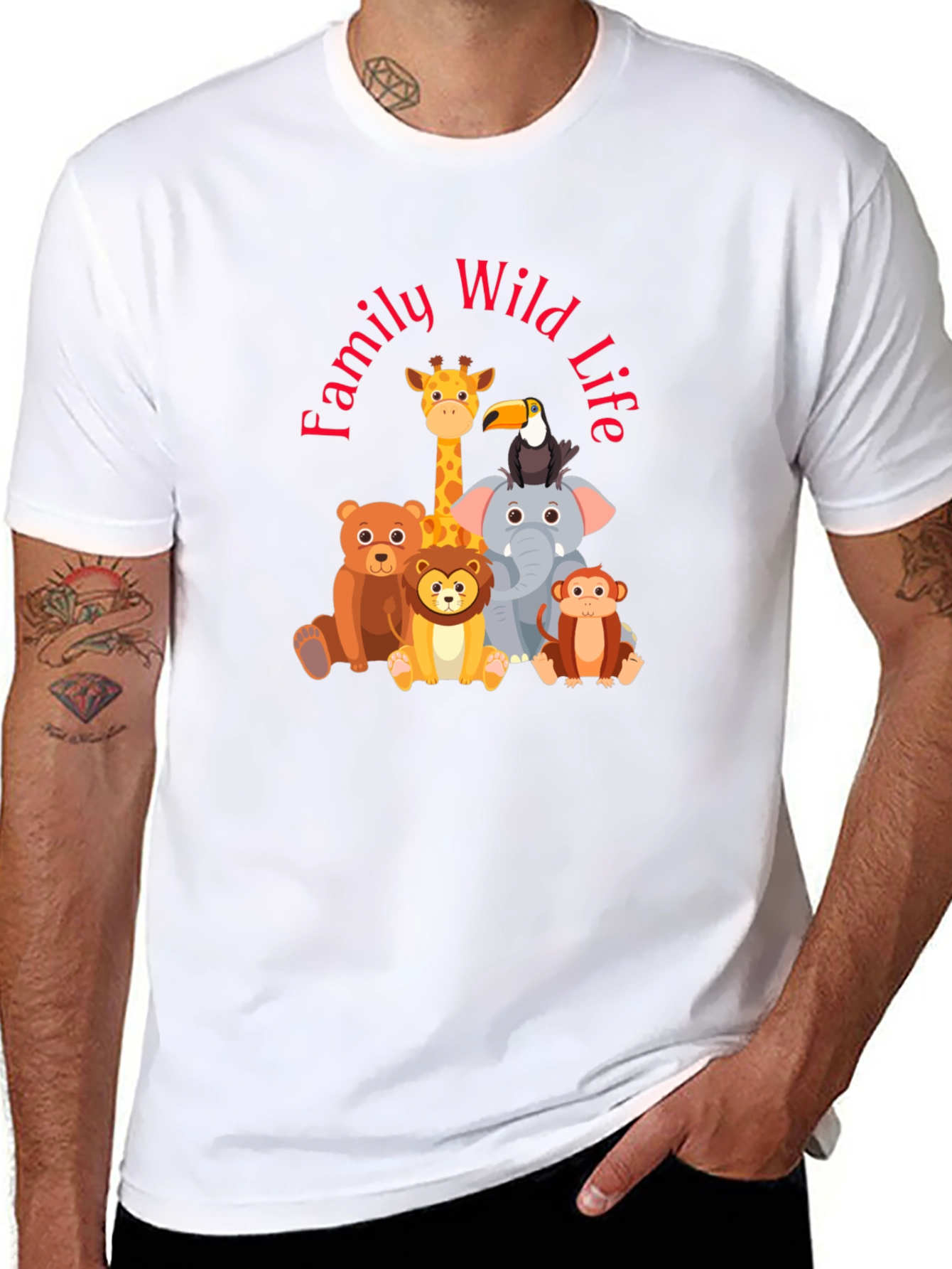 Family Wild Life Tee - Cute Animal Cartoon
