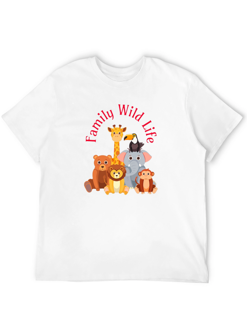 Family Wild Life Tee - Cute Animal Cartoon