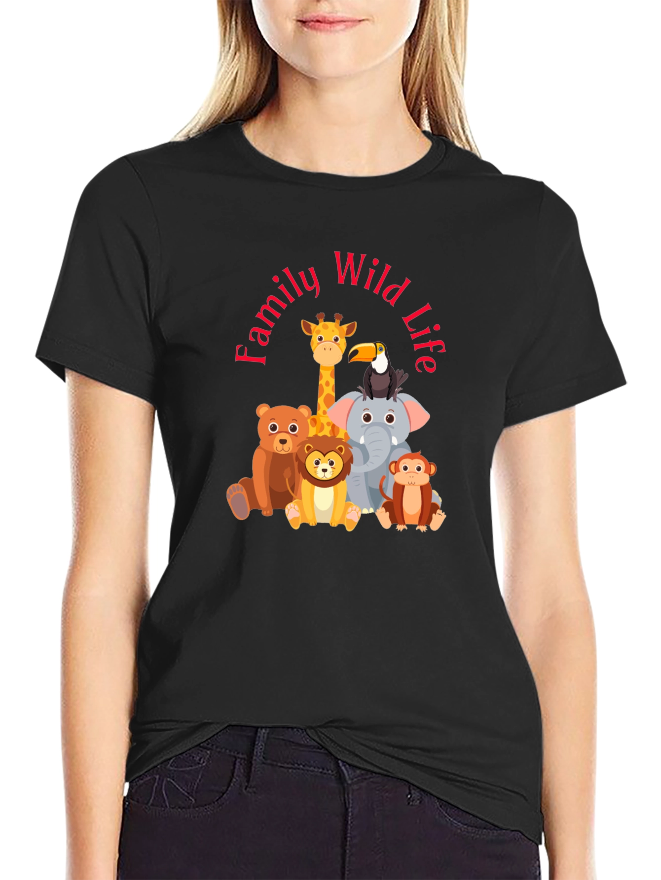 Family Wild Life Tee - Cute Animal Cartoon