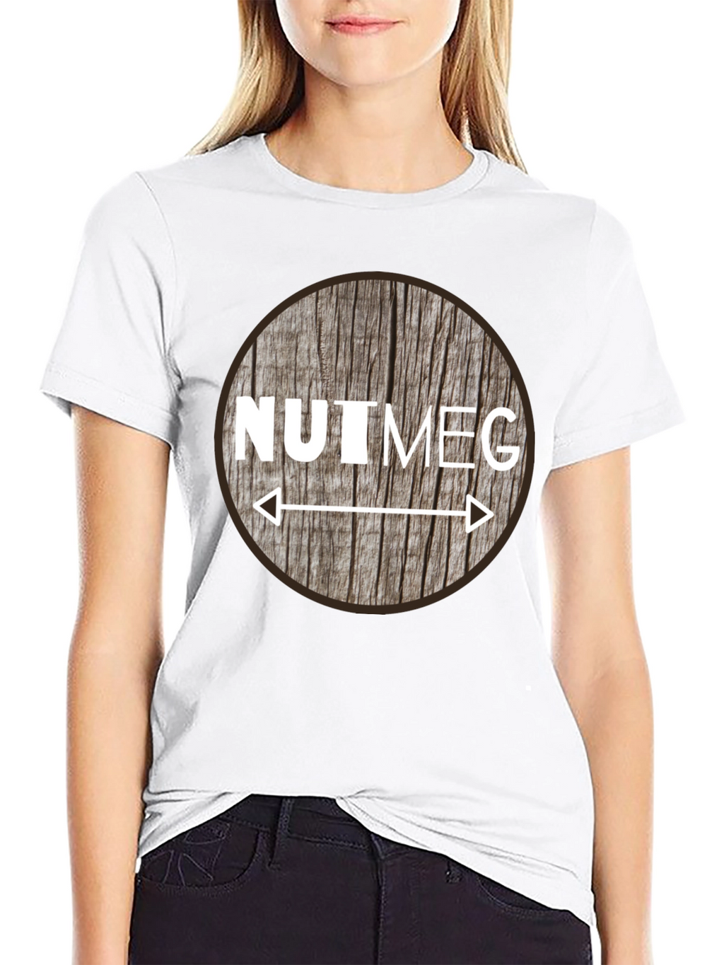 Nutmeg Graphic Tee - Unique Woodgrain Design