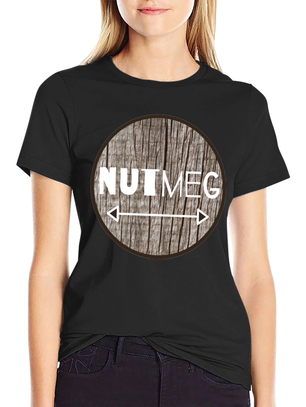 Nutmeg Graphic Tee - Unique Woodgrain Design