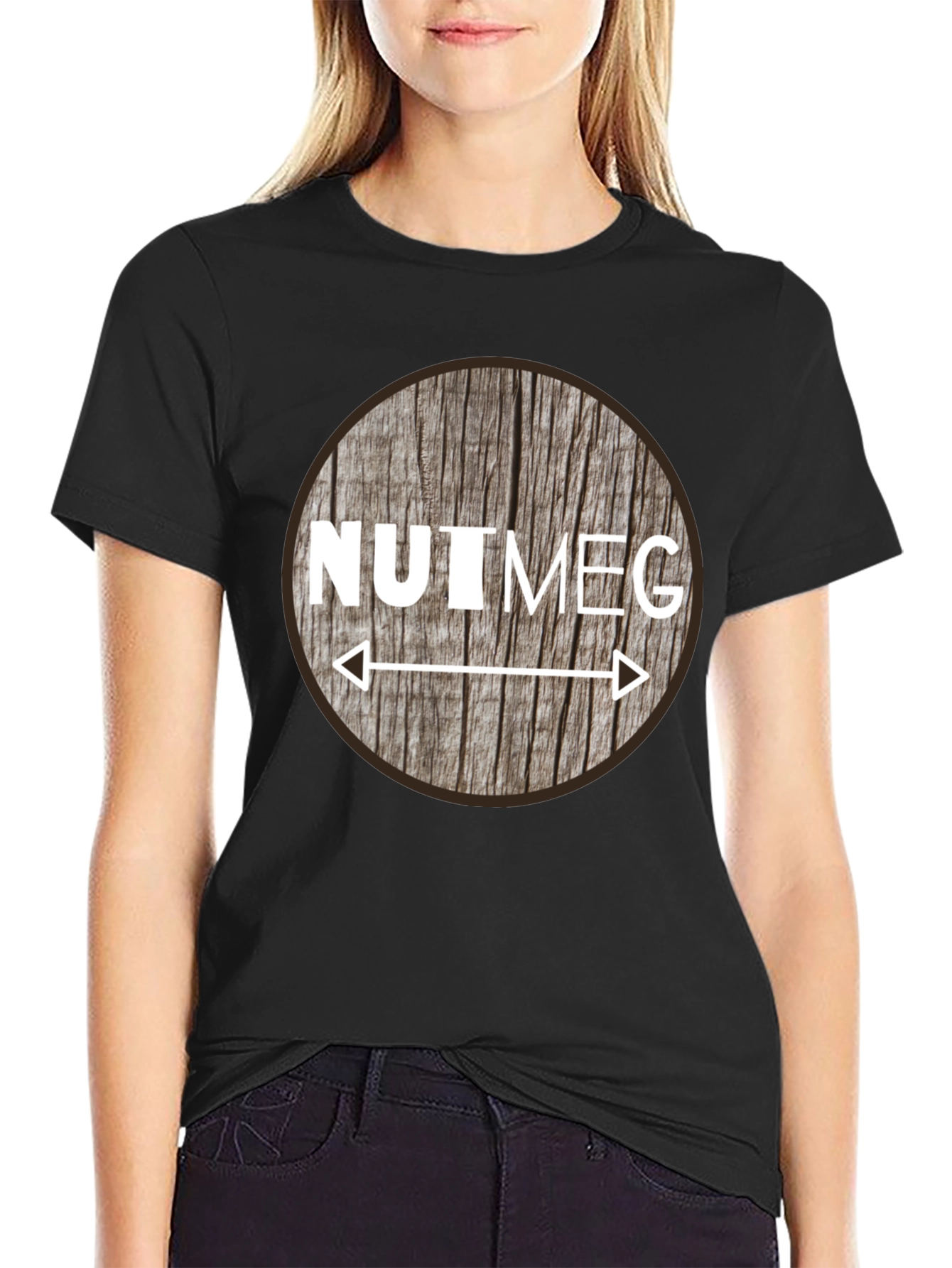 Nutmeg Graphic Tee - Unique Woodgrain Design
