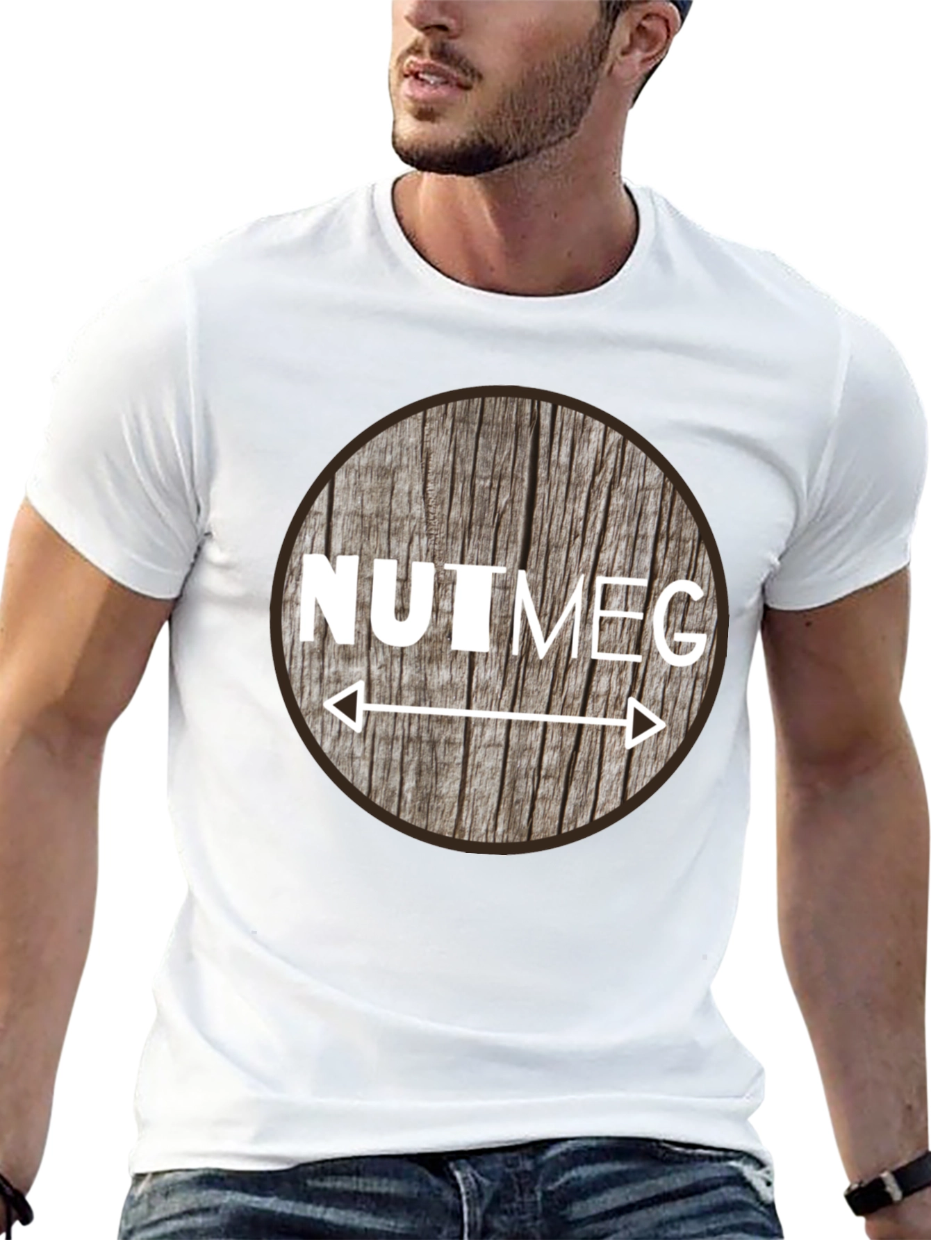 Nutmeg Graphic Tee - Unique Woodgrain Design