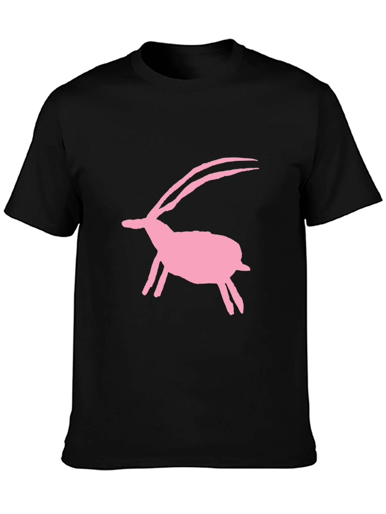 Pink Animal Silhouette Tee - Black