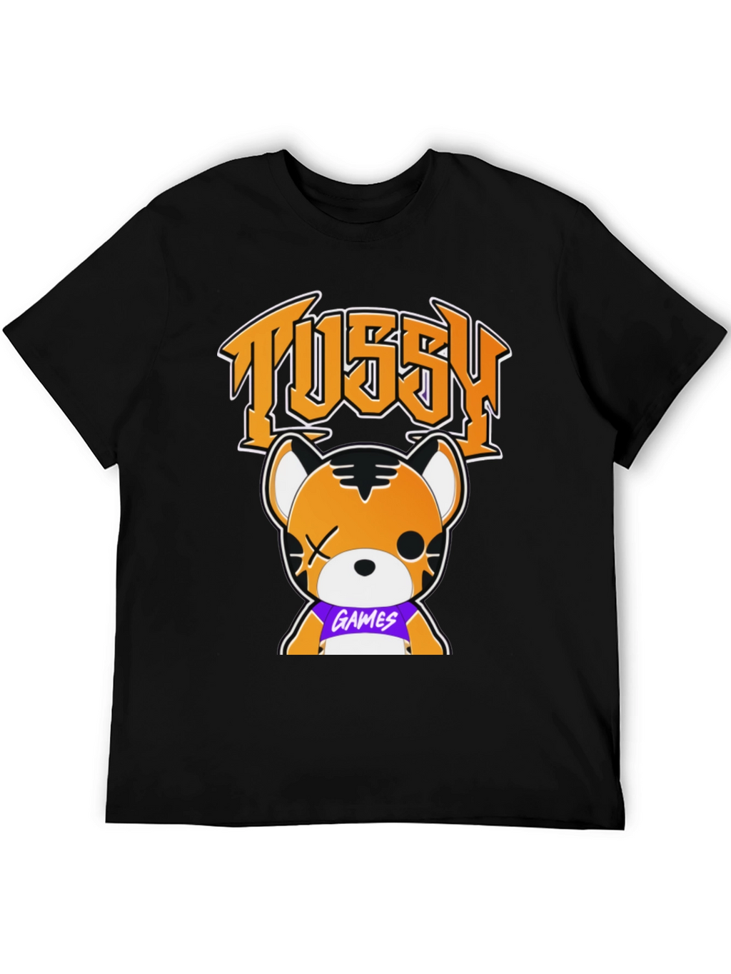 Tussy Games Tiger Graphic Black T-Shirt