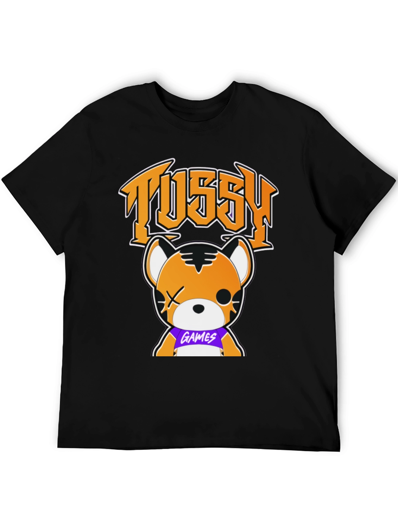 Tussy Games Tiger Graphic Black T-Shirt