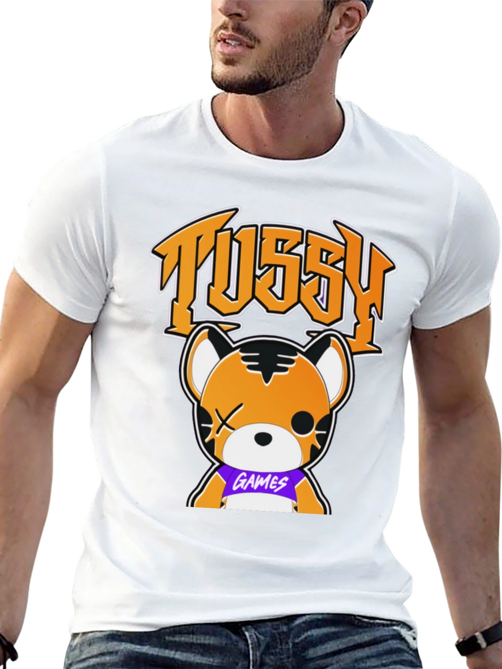 Tussy Games Tiger Graphic Black T-Shirt
