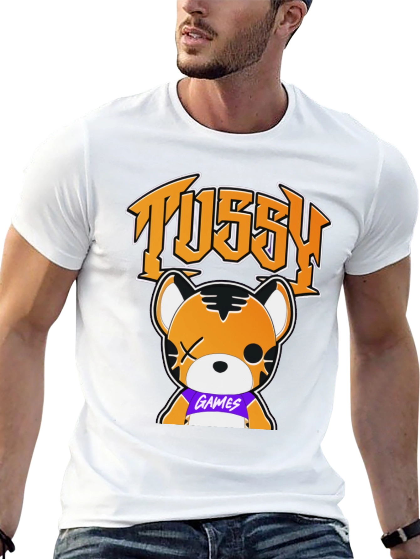Tussy Games Tiger Graphic Black T-Shirt