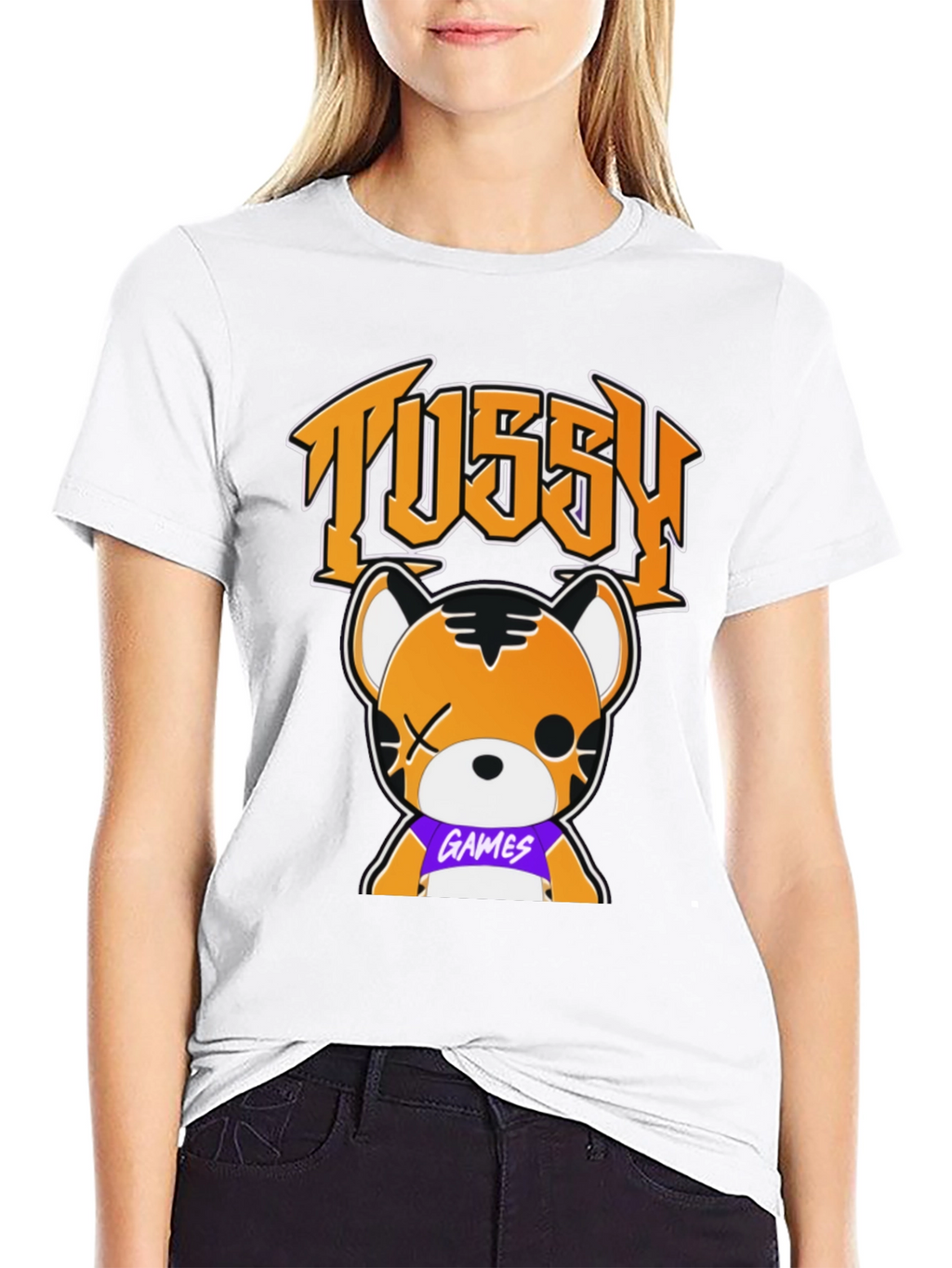 Tussy Games Tiger Graphic Black T-Shirt