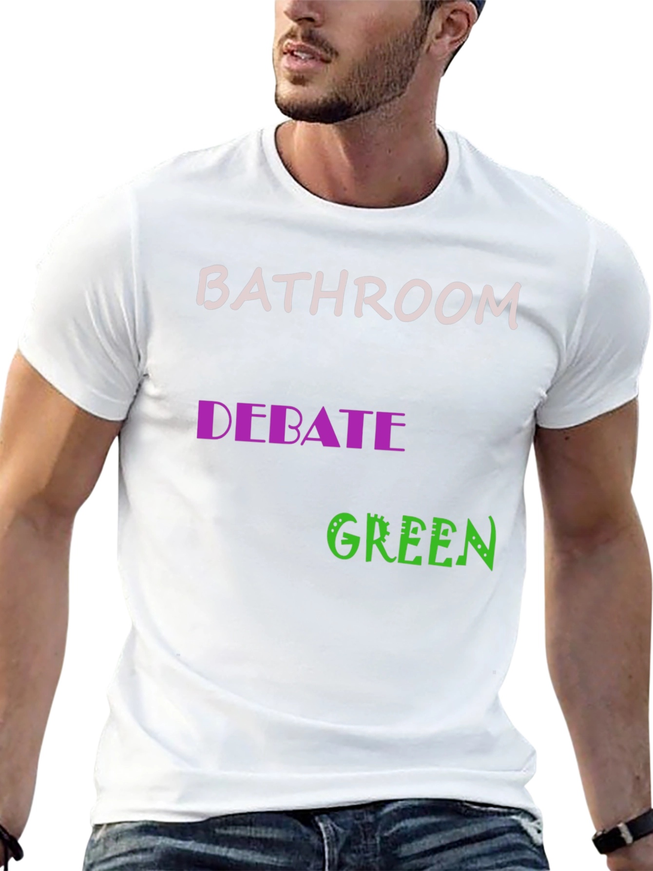 Bathroom Debate Green Graphic Tee