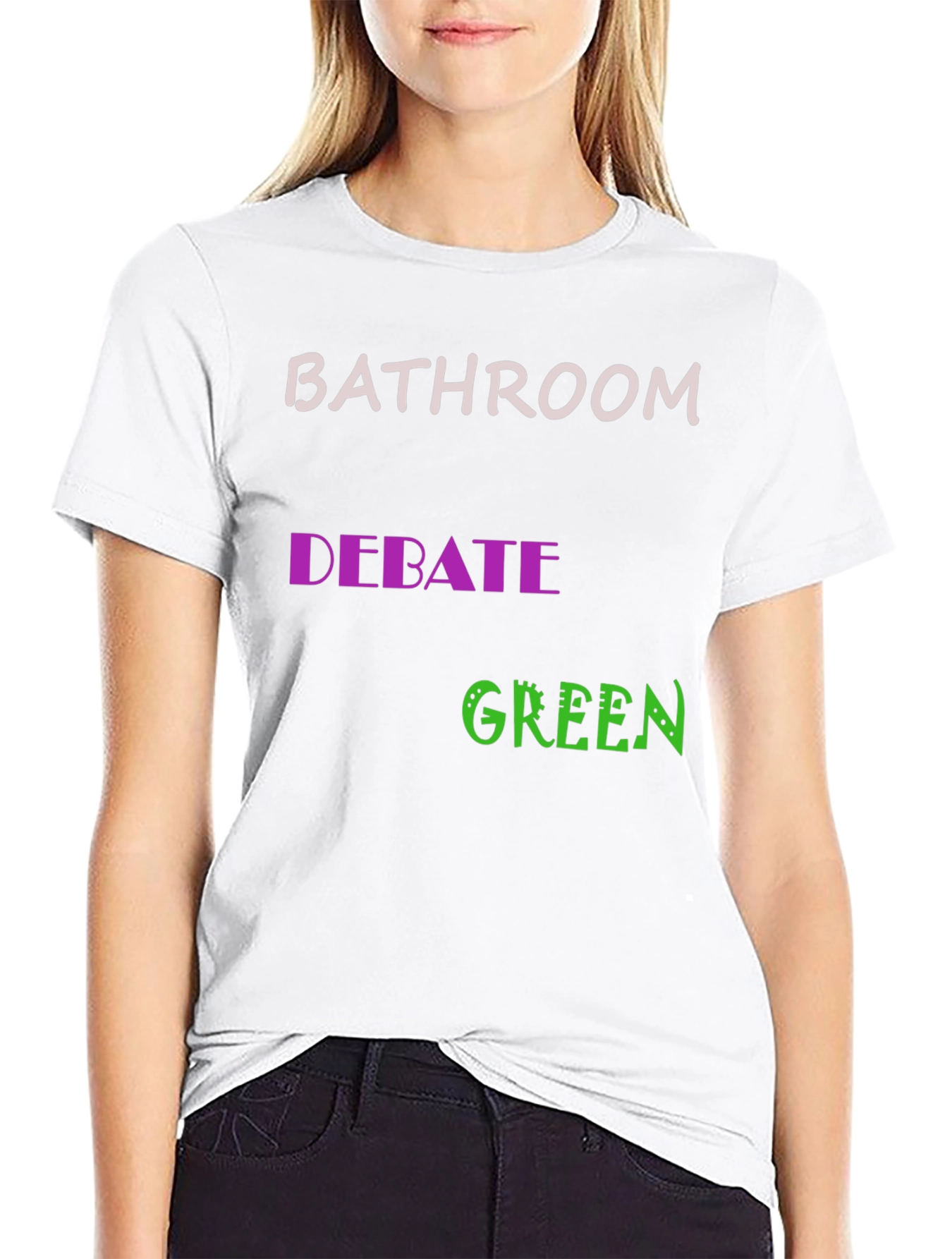 Bathroom Debate Green Graphic Tee