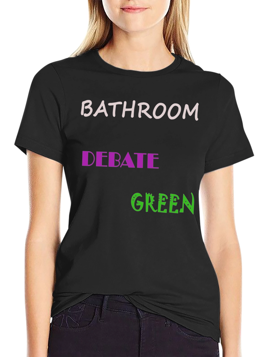 Bathroom Debate Green Graphic Tee