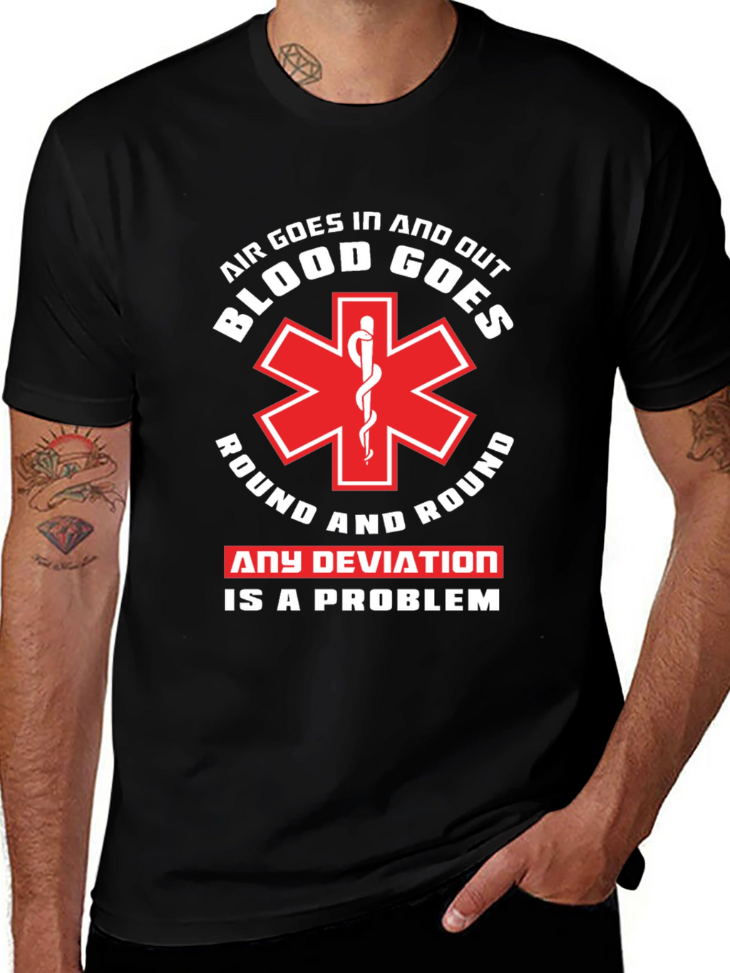 Air and Blood T-Shirt - EMT Paramedic Tee